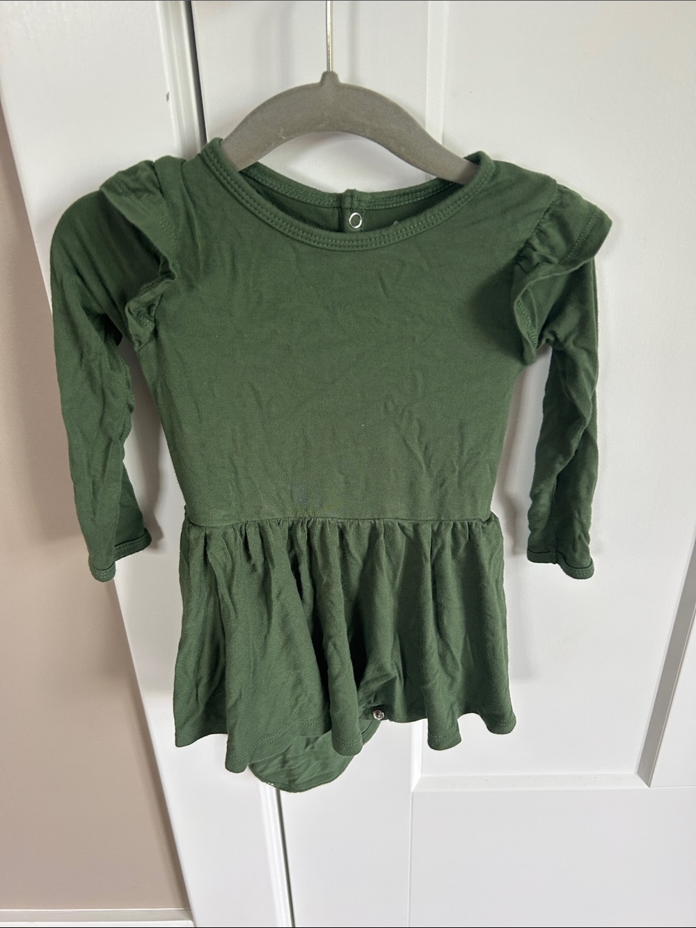 Kyte BABY Green Long-Sleeve twirl bodysuit